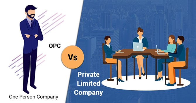 Differences between OPC  and Private Limited Company