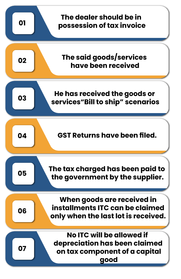 ITC in GST and the Persons Eligible to Claim under Input Tax Credit Mechanism