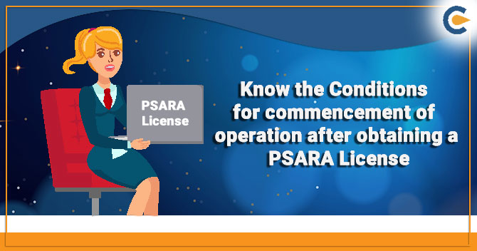 operation after obtaining a PSARA License