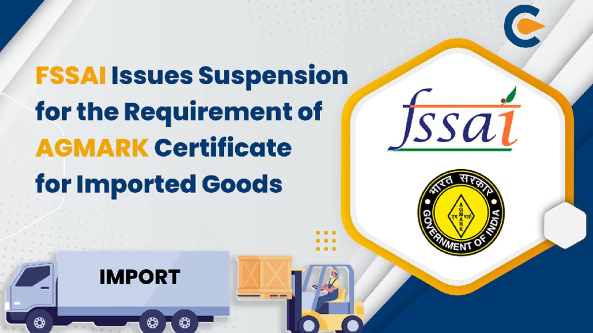 AGMARK Certificate for Imported Goods