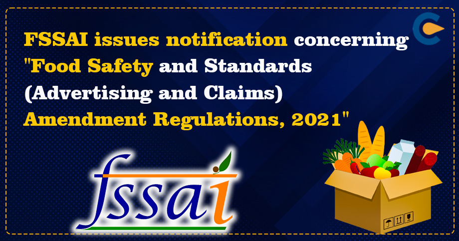 FSSAI issues notification concerning 
