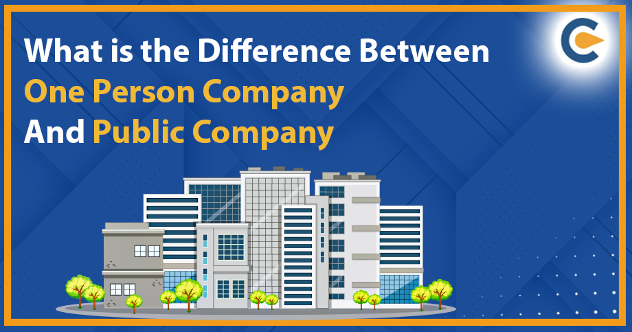 What is the Difference Between One Person Company and Public Company?