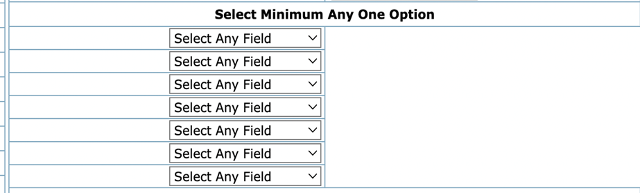 Minimum Any One Option