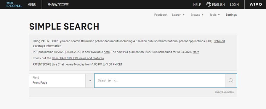 Patentscope Search Service